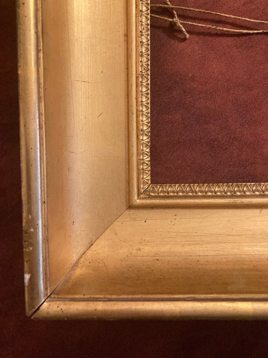 Beautiful Gilded Wooden Frame From The End Of The 18th, Beginning Of The 19th Century-photo-3