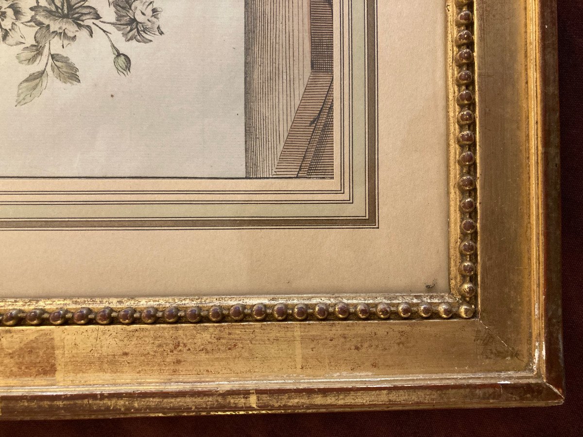 Pair Of 19th Century Louis XVI Style Gilded Wood And Stucco Frames. -photo-4