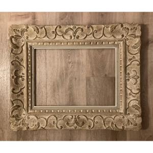 Frame Circa 1940 In Carved And Patinated Wood. Perfect Condition.