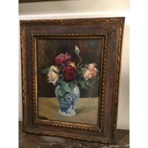 Bouquet Of Garden Roses. Paul Albert Laurens ( 1870 - 1934 ).