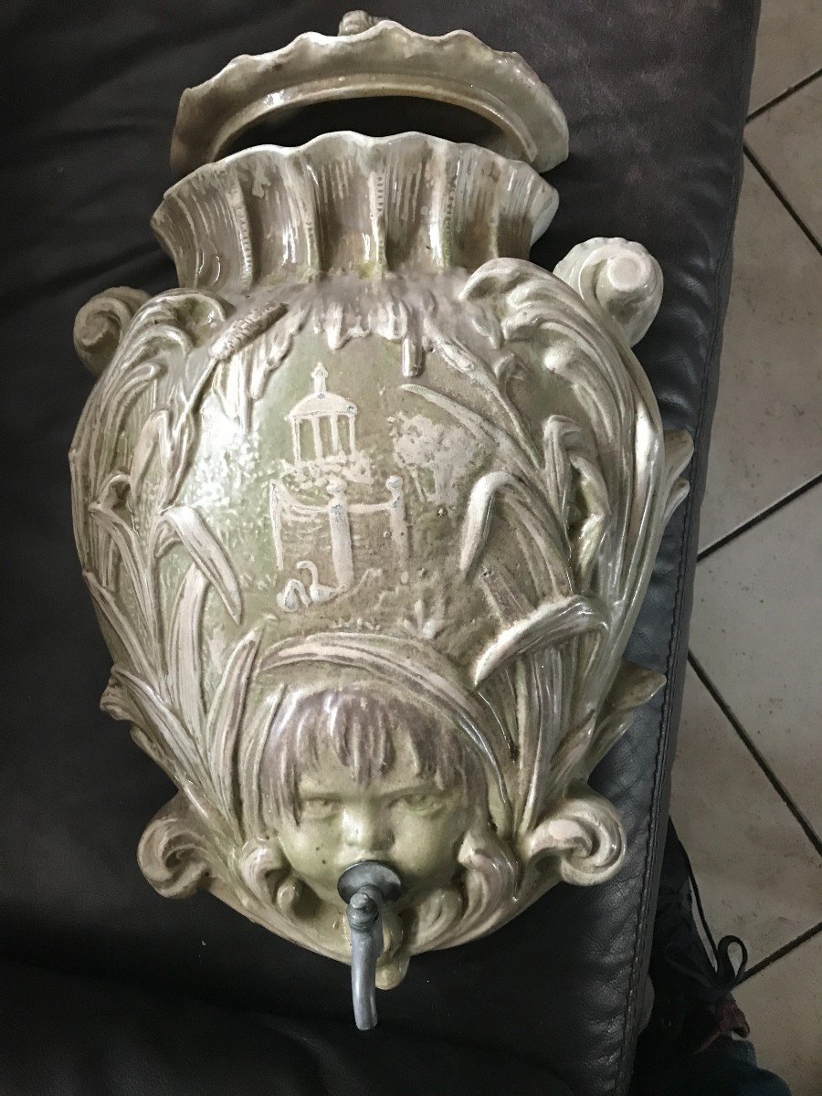 RARE fontaine grès 1900 BIGOT ? art nouveau