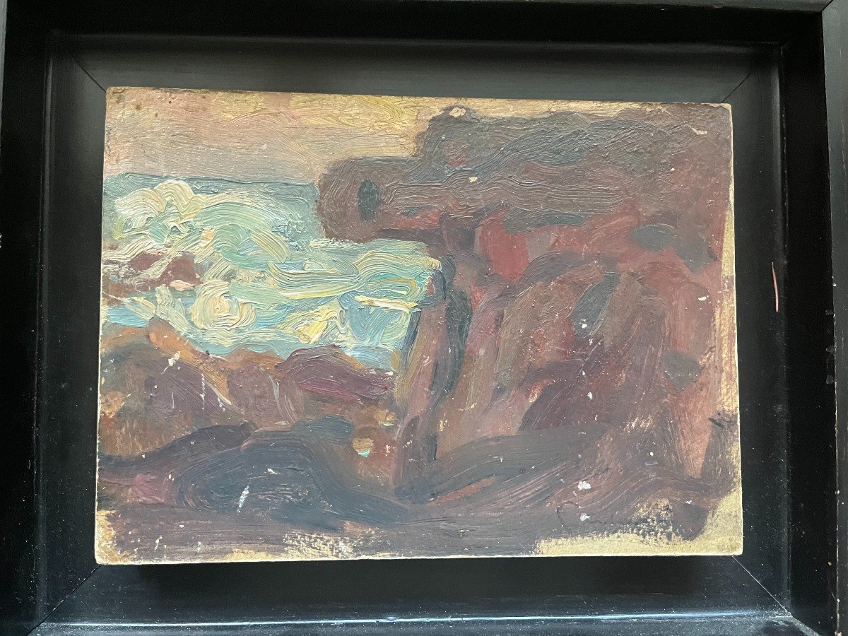 Pierre Combet-descombes (1885-1966): Framed Oil Lyonnaise School