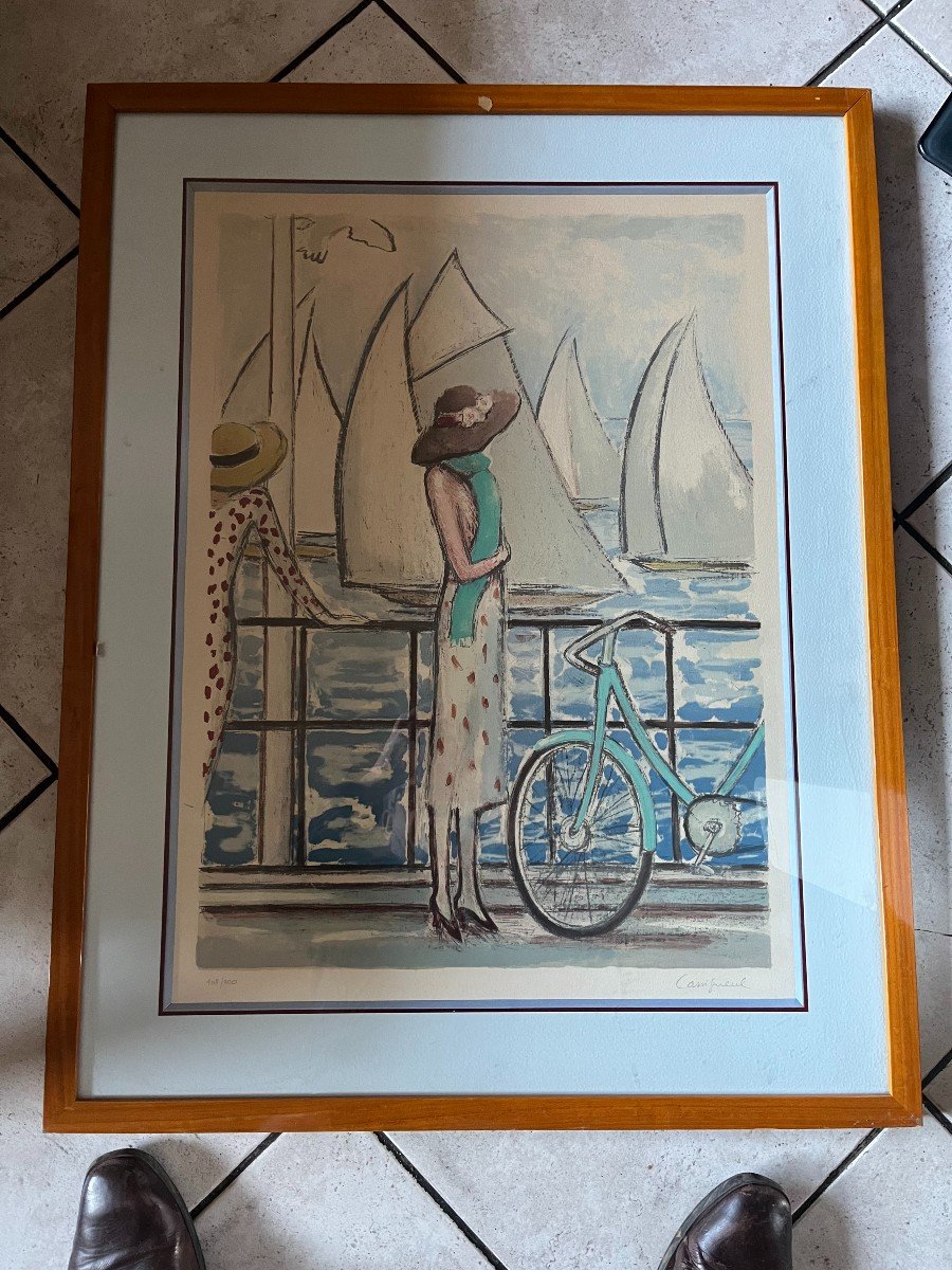 Original Lithograph By Jean-pierre Cassigneul-photo-2