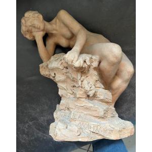 Rare Original Terracotta By Léon Fourquet (1841-1939) 