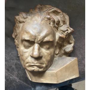 Bernard Milleret (1883-1957) Et Manufacture Nationale De Sevres "tête De Beethoven" Gres