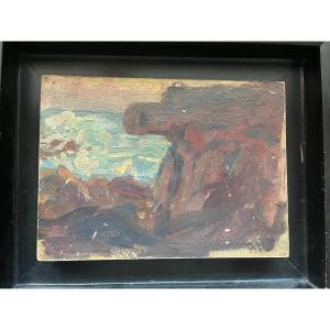 Pierre Combet-descombes (1885-1966): Framed Oil Lyonnaise School