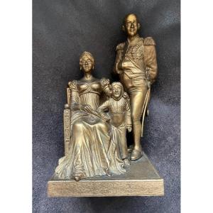 RARE bronze famille NAPOLEON BONAPARTE 19 -ème signé BEAUDEQUIN Exemplaire  UNIQUE