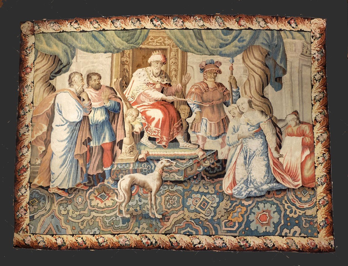 Tapisserie Aubusson d'époque Louis XIV 