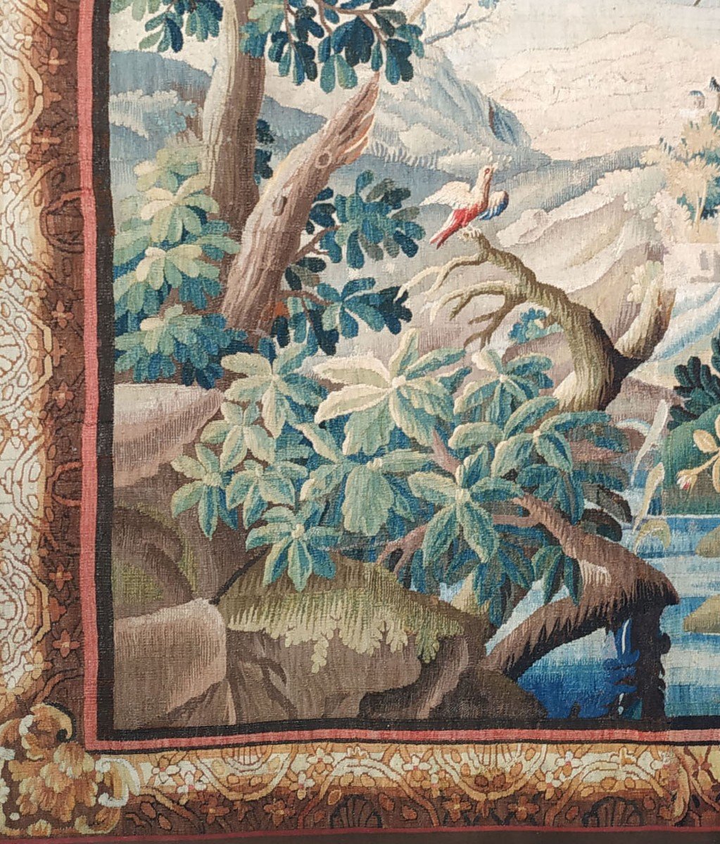 Tapisserie Aubusson Verdure Vers 1750-photo-1