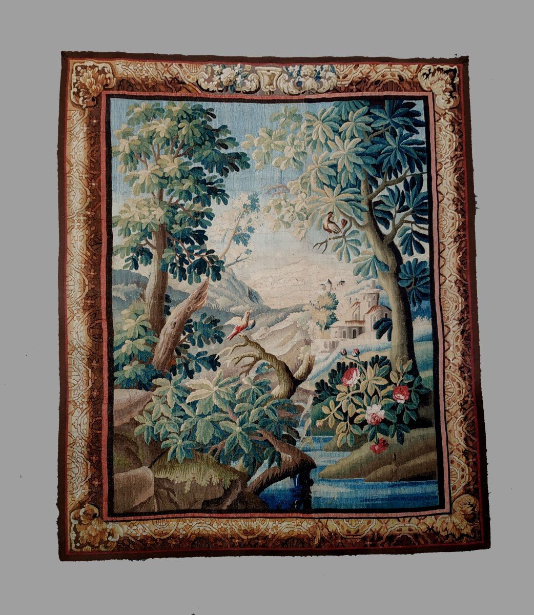 Tapisserie Aubusson Verdure Vers 1750