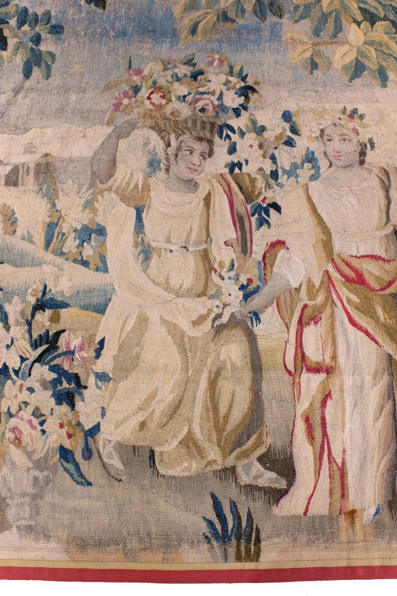 Aubusson Felletin Tapestry Spring Louis XVI Period -photo-1