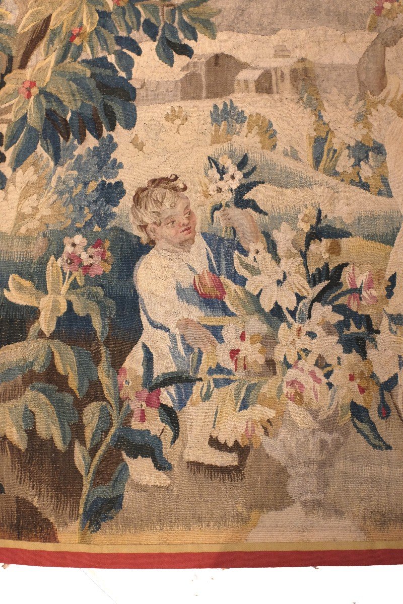 Aubusson Felletin Tapestry Spring Louis XVI Period -photo-2