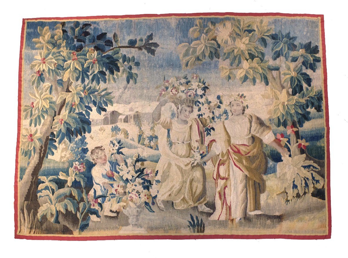 Aubusson Felletin Tapestry Spring Louis XVI Period 