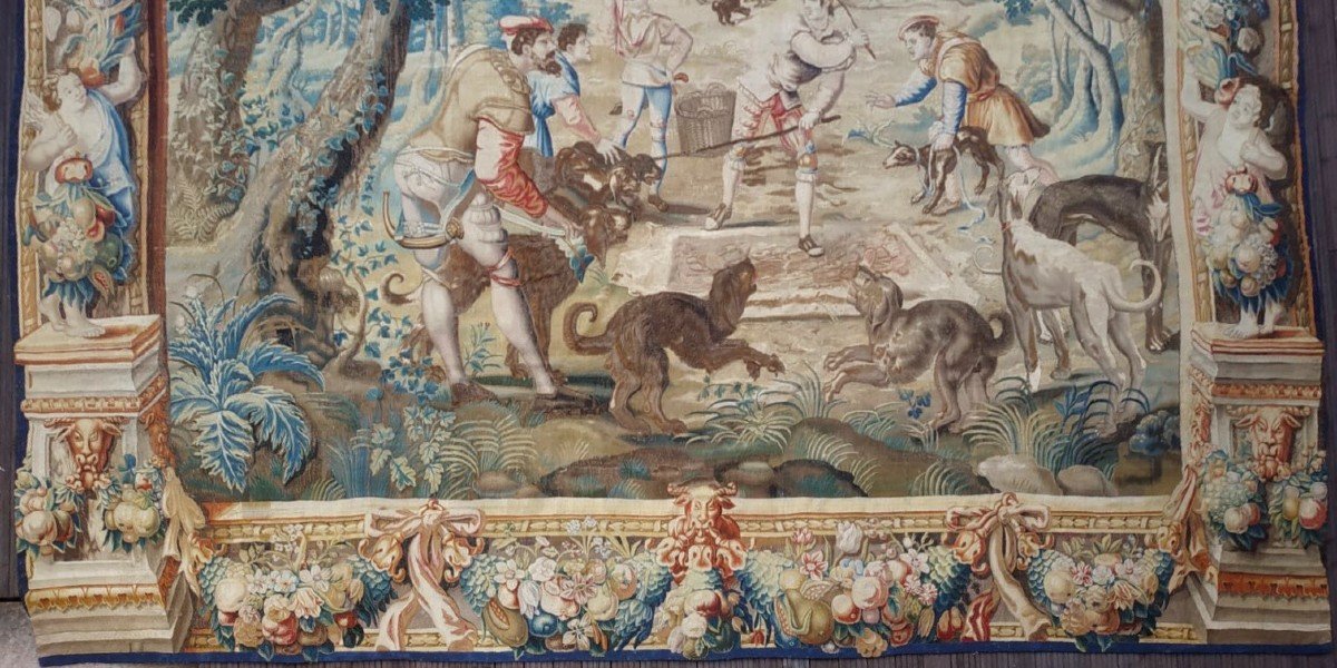 Tapisserie  Bruxelles XVII.  Les Chasses De Maximilien. -photo-1