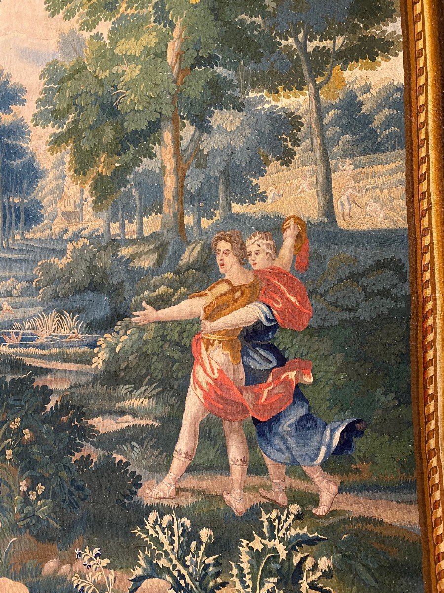 Tapisserie Bruxelles, Scène Champêtre  d'époque Louis XV -photo-1