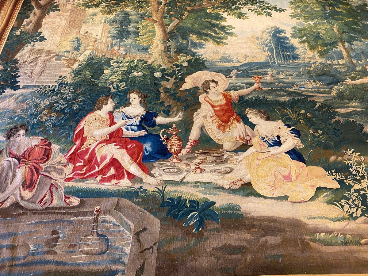 Tapisserie Bruxelles, Scène Champêtre  d'époque Louis XV -photo-7