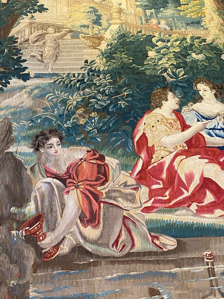 Tapisserie Bruxelles, Scène Champêtre  d'époque Louis XV 