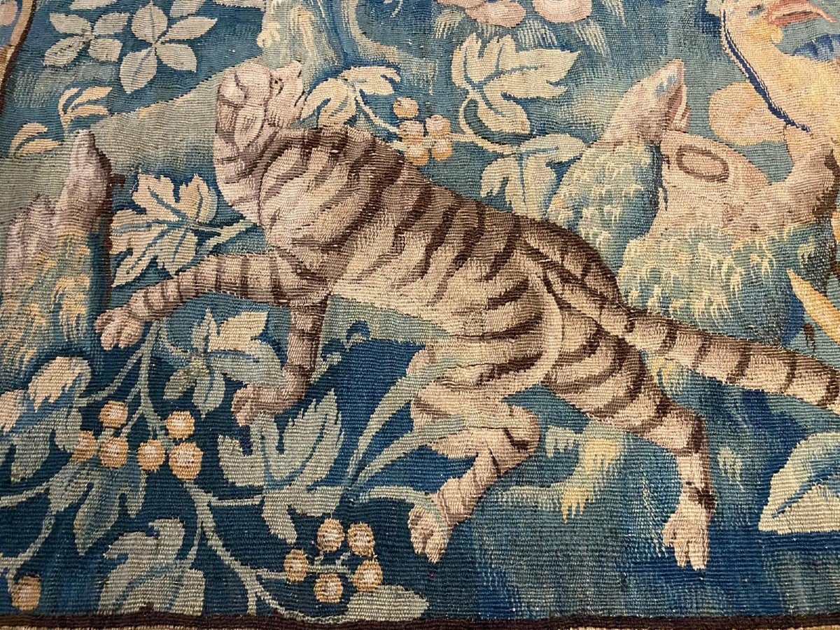 Tapestry Hunting Scene The Bestiary Louis XIII Period-photo-3