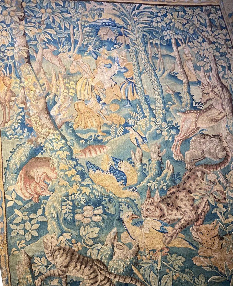 Tapestry Hunting Scene The Bestiary Louis XIII Period-photo-6