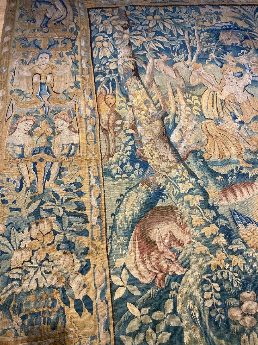 Tapestry Hunting Scene The Bestiary Louis XIII Period-photo-7