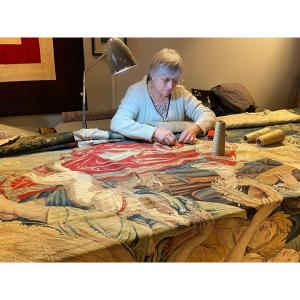 Ancient Tapestries And Art Textiles. Restoration Workshop