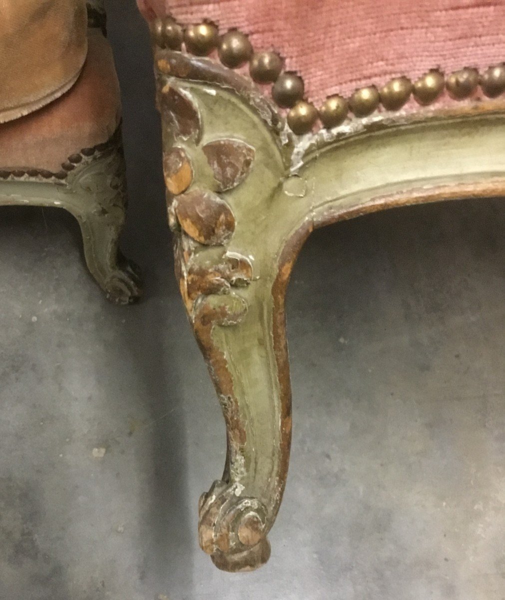 Pair Of Bergeres Louis XV-photo-4