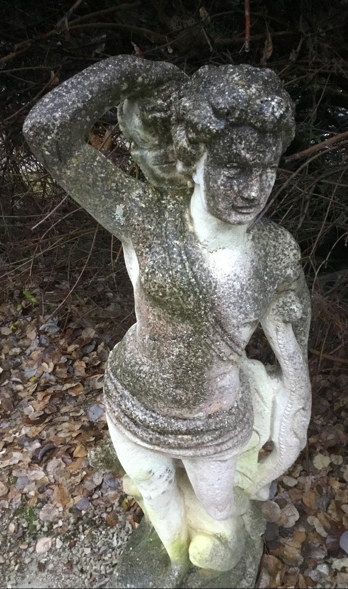 Pair Of Reconstituted Stone Statues-photo-2