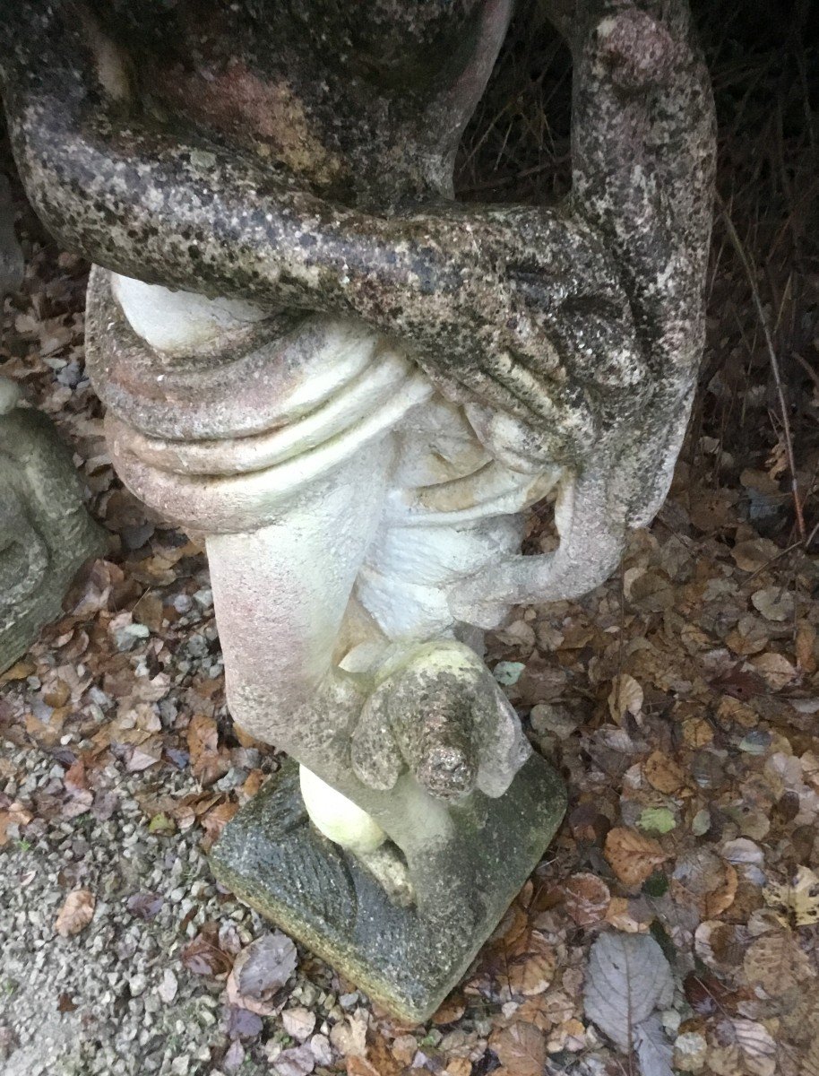 Pair Of Reconstituted Stone Statues-photo-2