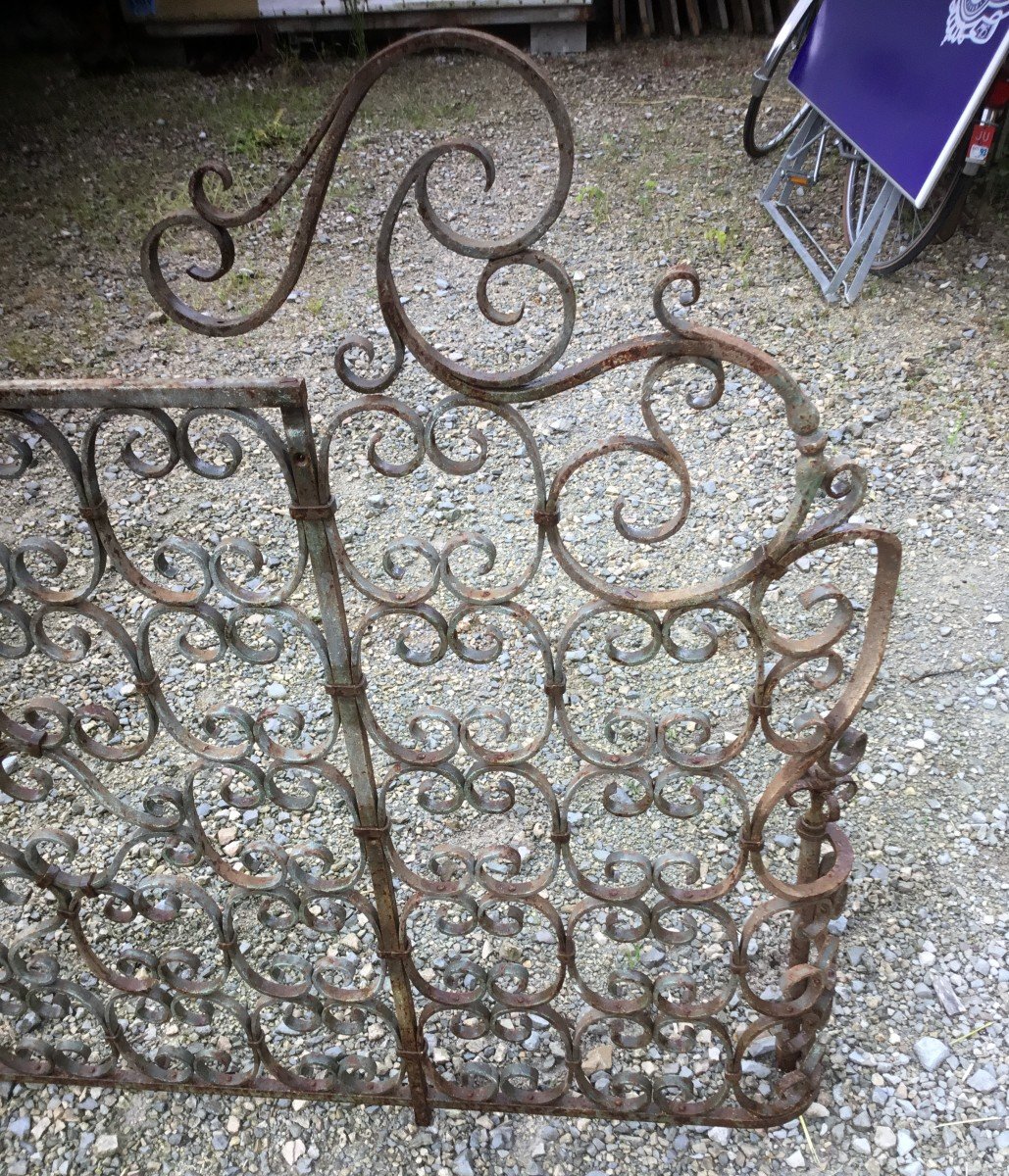Pair Of Wrought Iron Grilles-photo-4