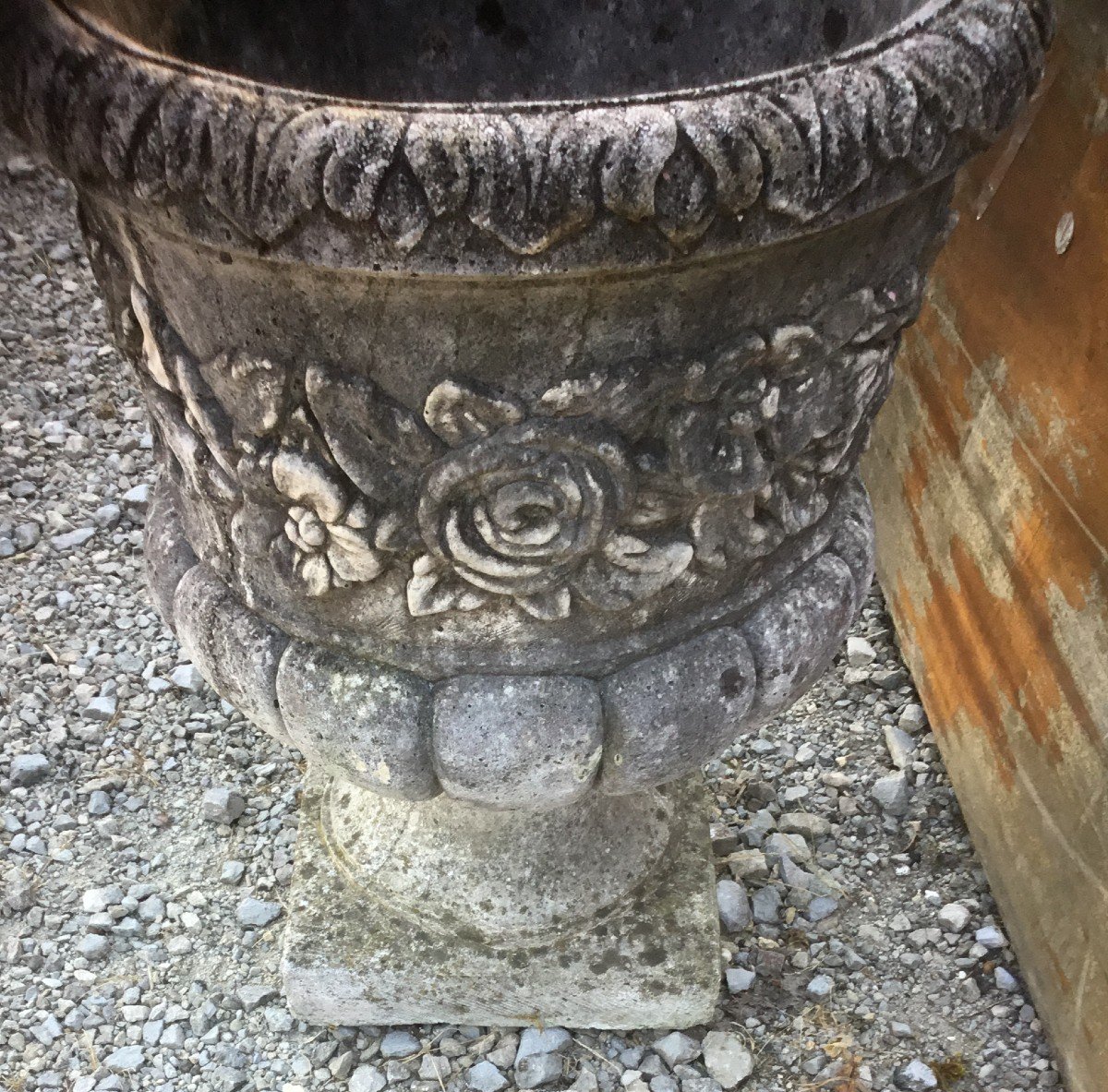 Pair Of Reconstituted Stone Vases-photo-1