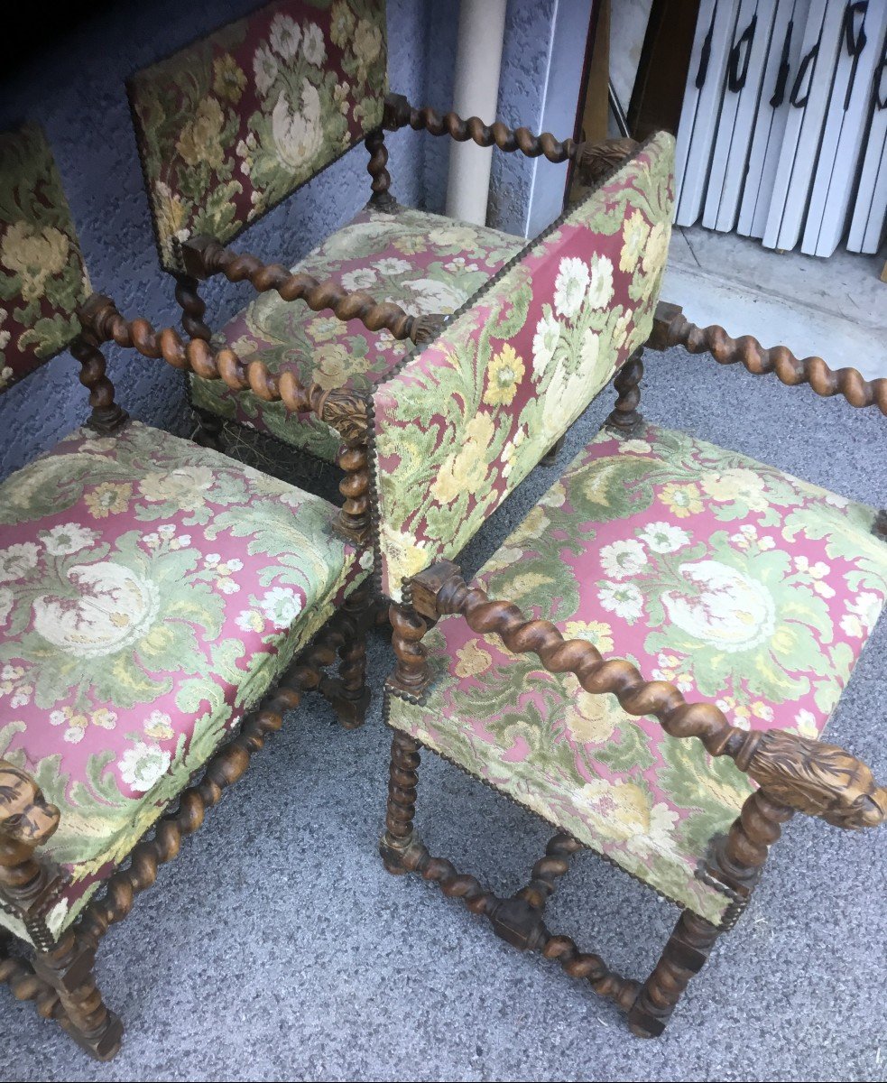 3 19th Century Armchairs -photo-1