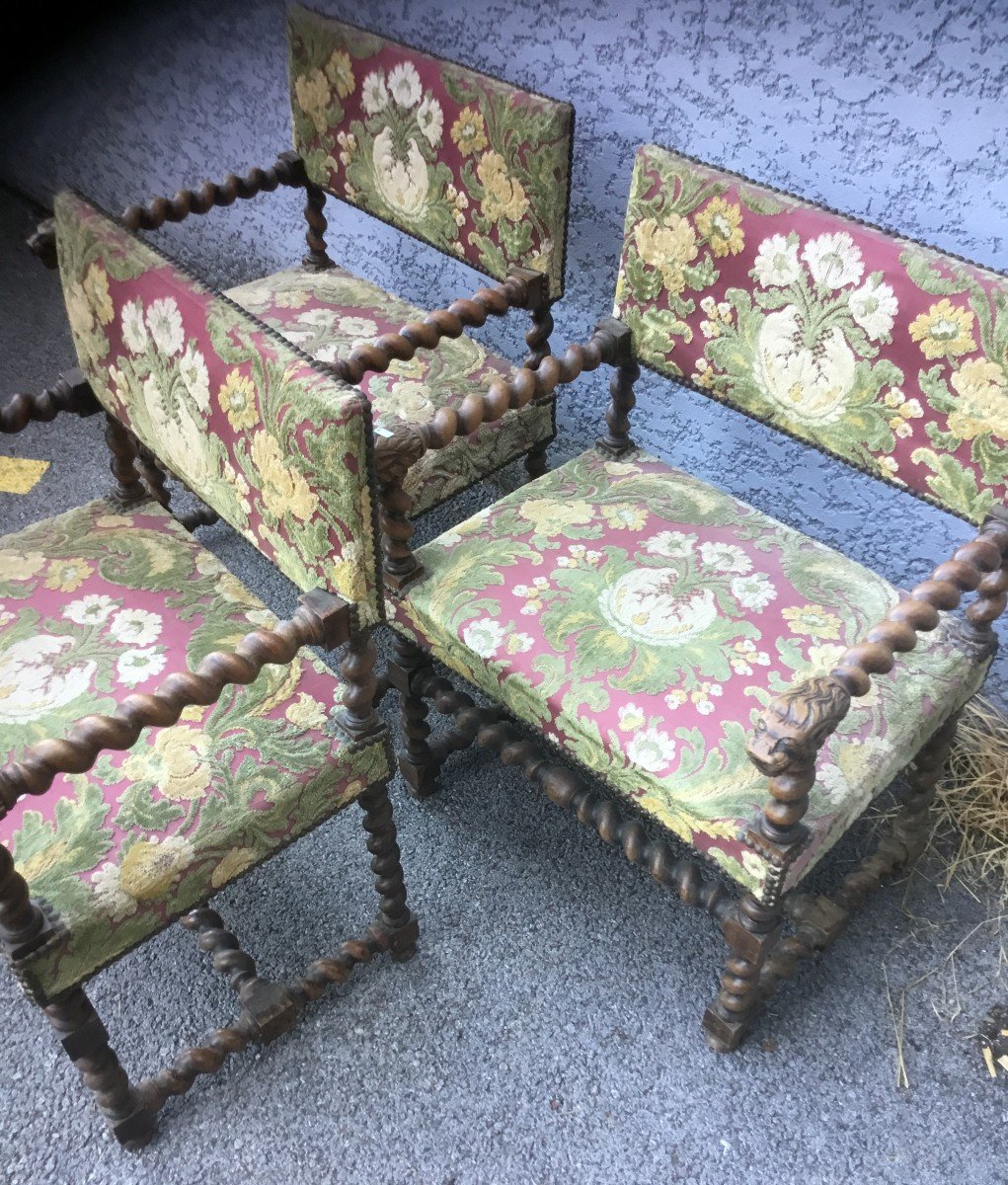 3 19th Century Armchairs -photo-2