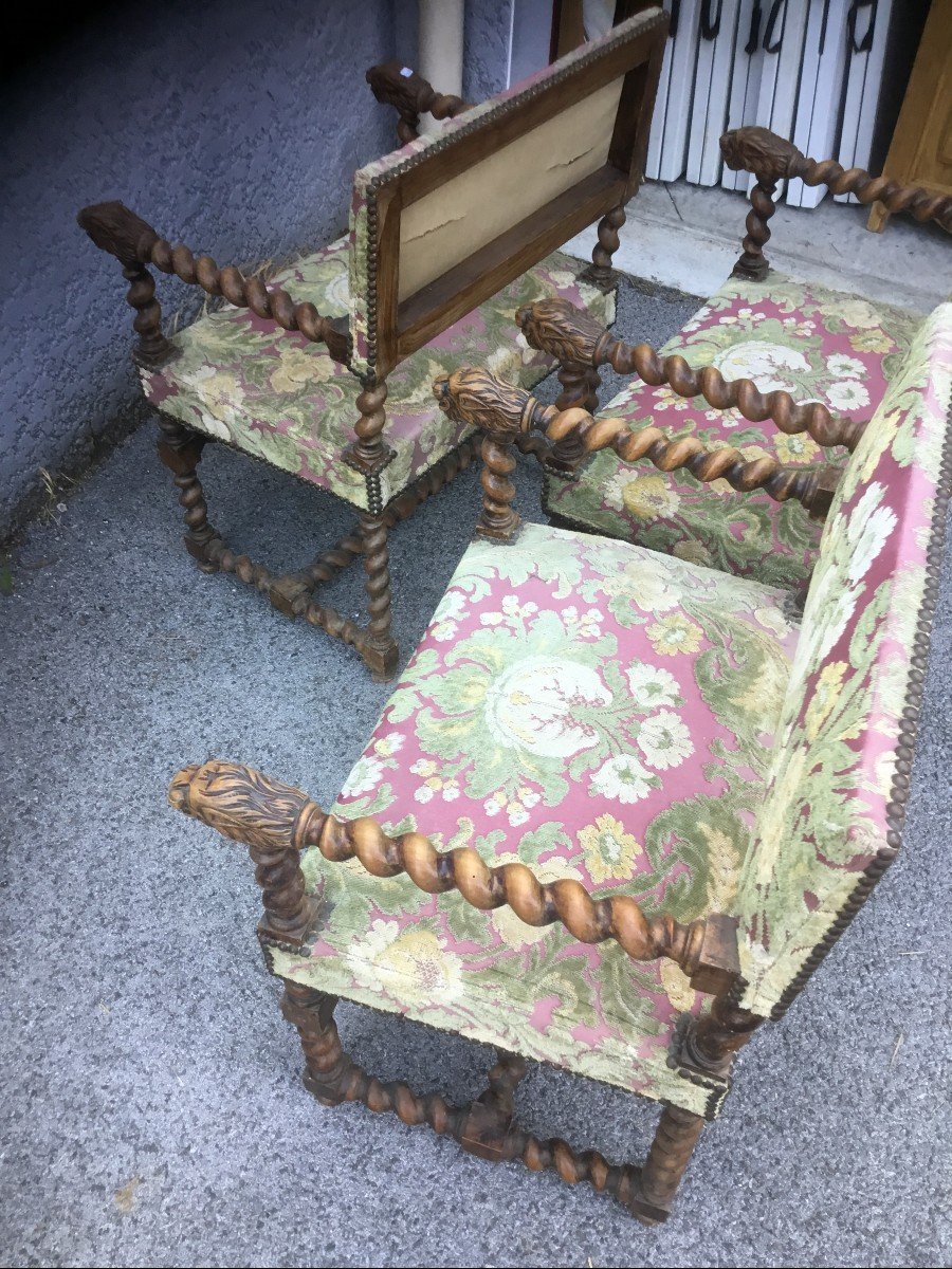 3 19th Century Armchairs -photo-6