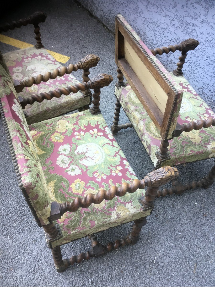 3 19th Century Armchairs -photo-7