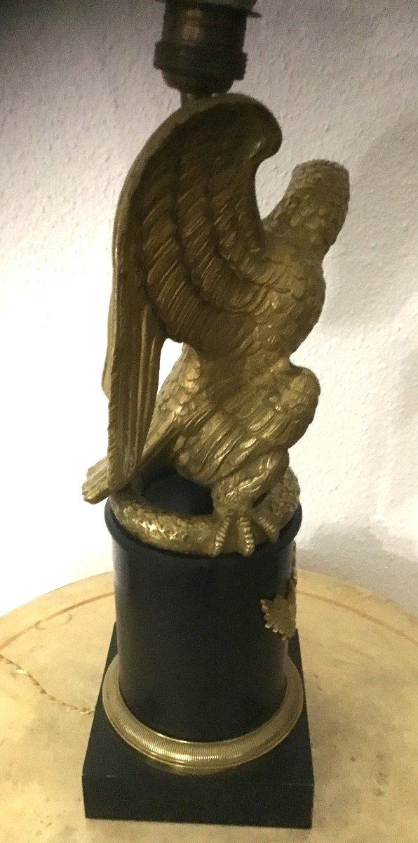 Lampe Aigle En Bronze-photo-4