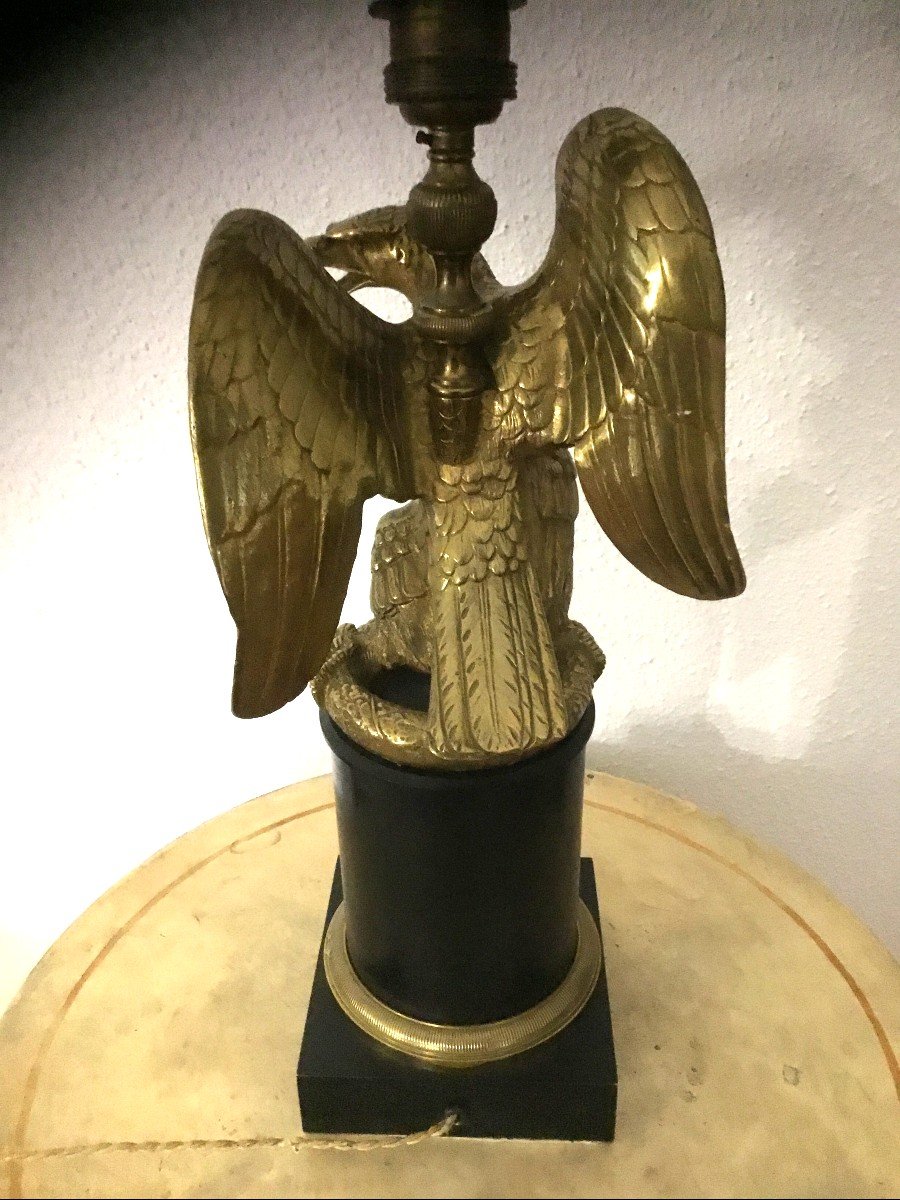 Lampe Aigle En Bronze-photo-1