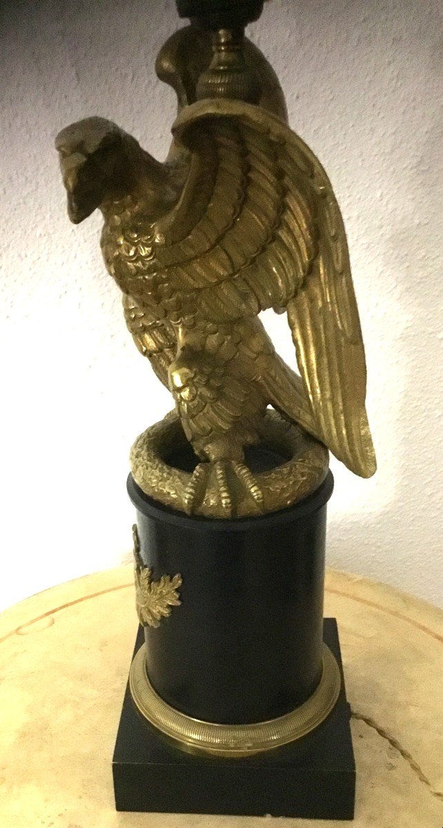 Lampe Aigle En Bronze-photo-2