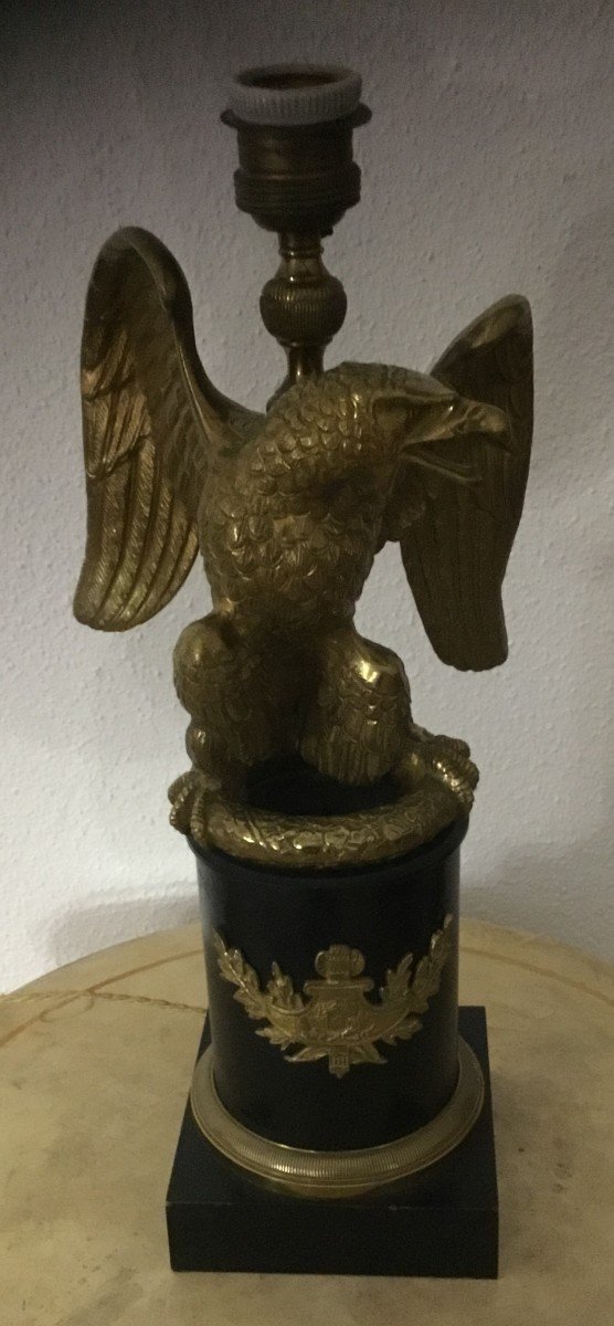 Lampe Aigle En Bronze