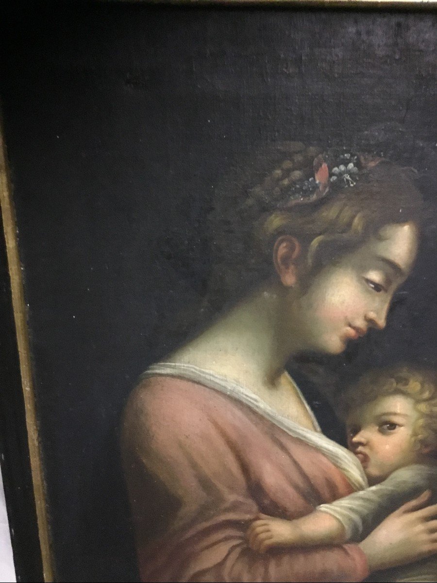 Painting "virgin And Child"-photo-2