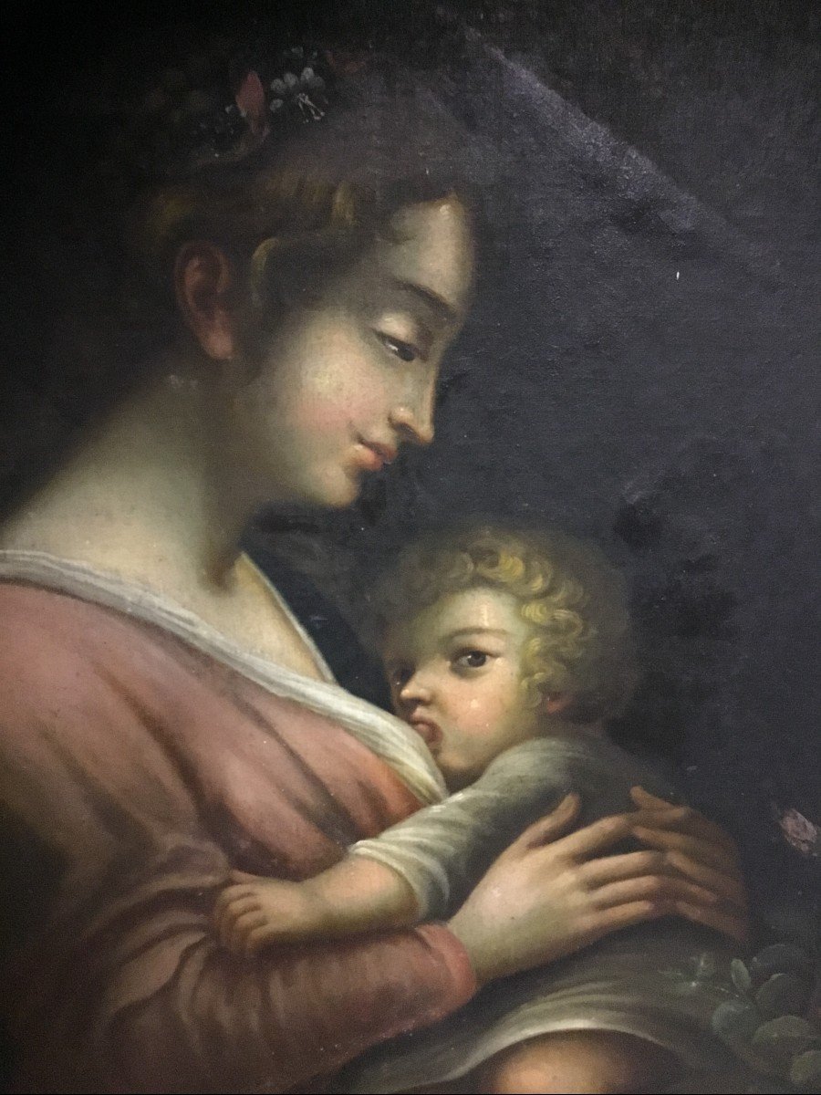 Painting "virgin And Child"-photo-2