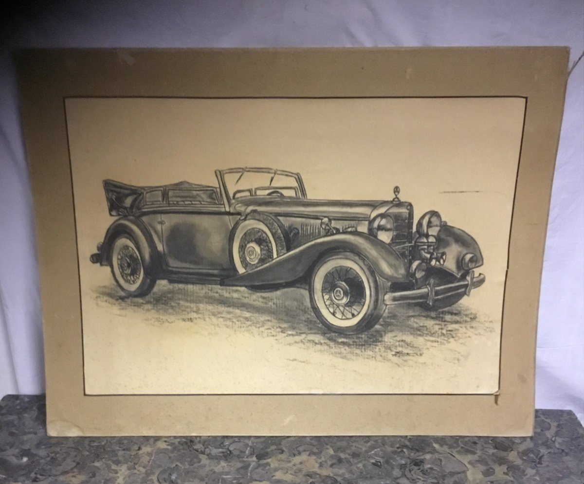 Dessin d'Une Mercedes  Benz 500 K