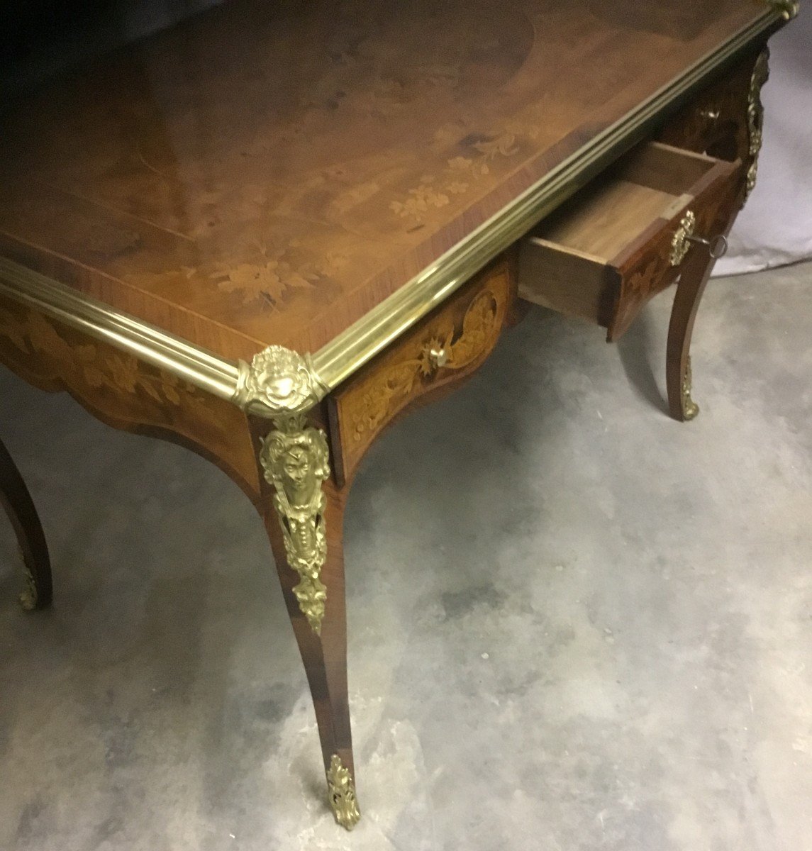 Bureau Plat Style Louis XV-photo-6