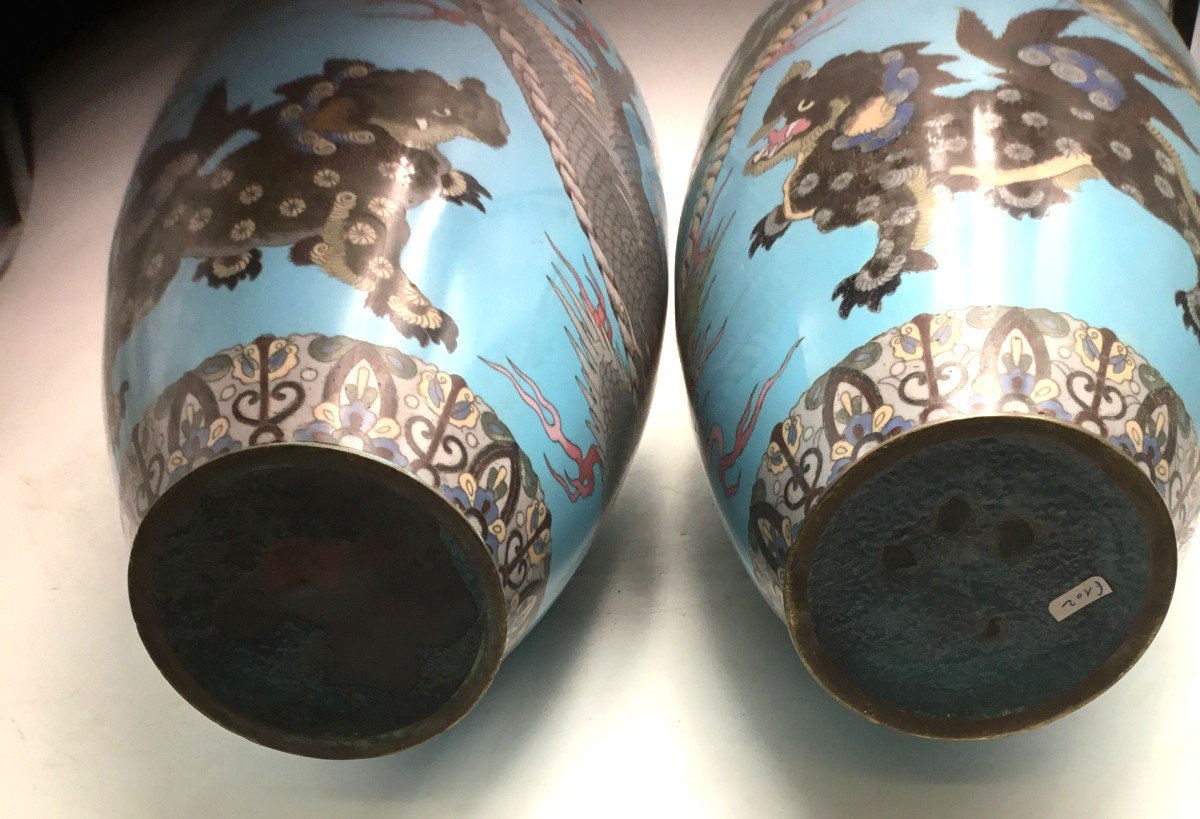 Pair Of Cloisonne Vases-photo-1