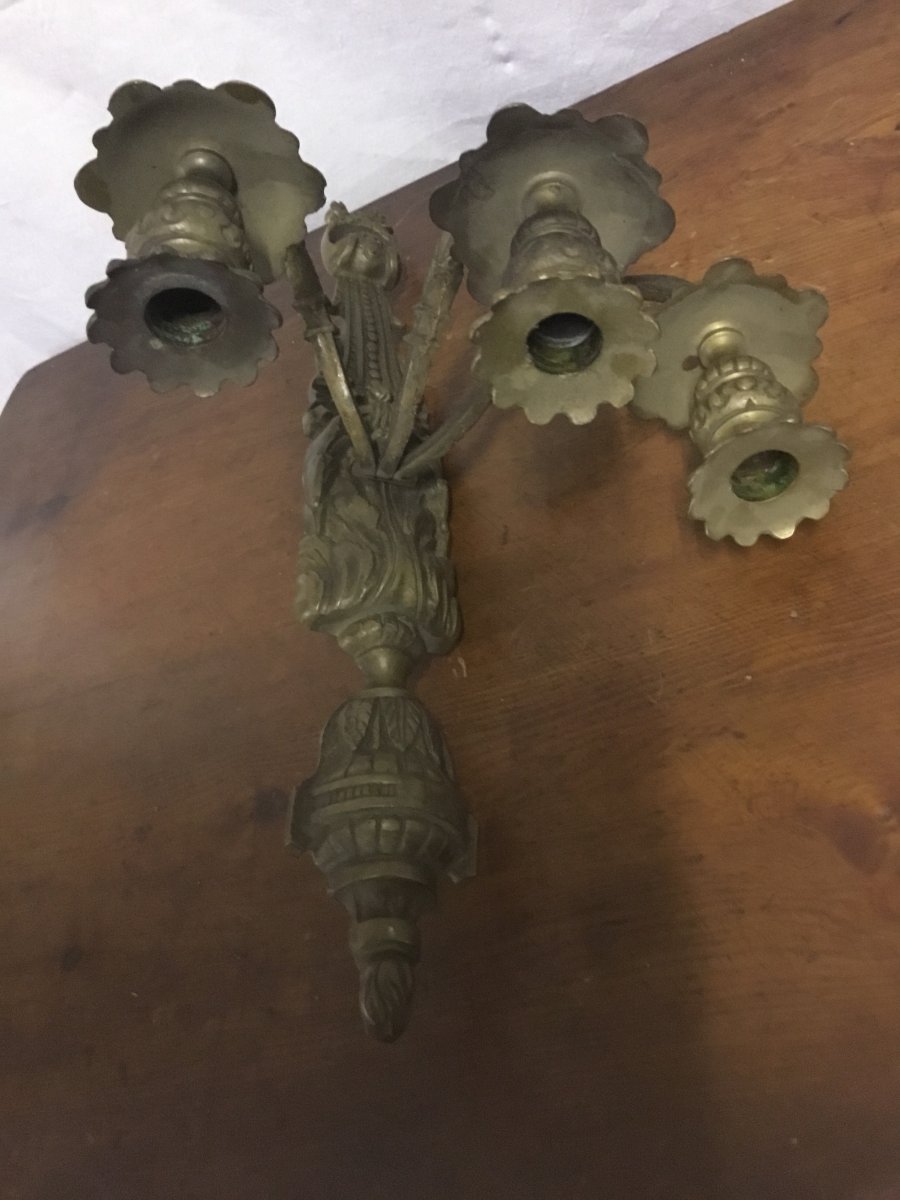 Pair Of Bronze Wall Lights-photo-1