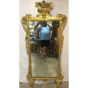 Miroir En Bois Doré XVIII Me