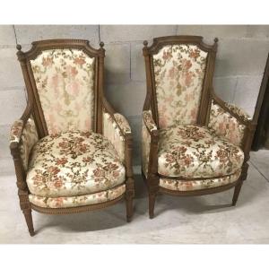 Pair Of Bergeres Louis XVI