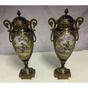 Pair Of Sèvres Vases
