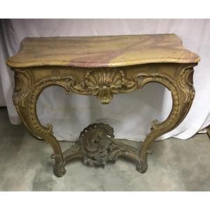 18th Century Gilded Wood Console