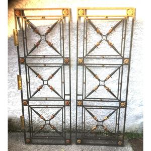 Pair Of Wrought Iron Grilles