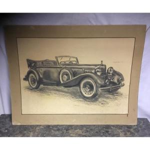 Dessin d'Une Mercedes  Benz 500 K